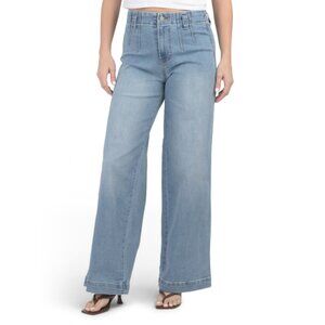OAT NEW YORK Bess Light Wash High Waist Wide Leg Jeans
